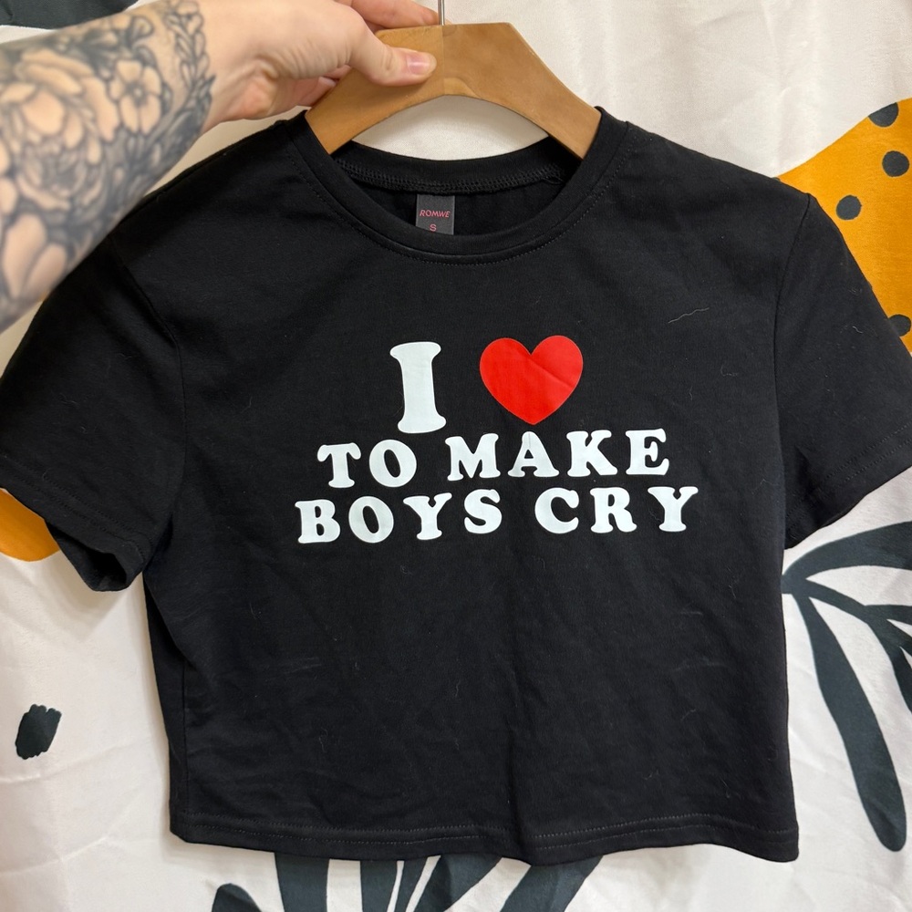 I ❤️ to make boys cry baby tee SOLD